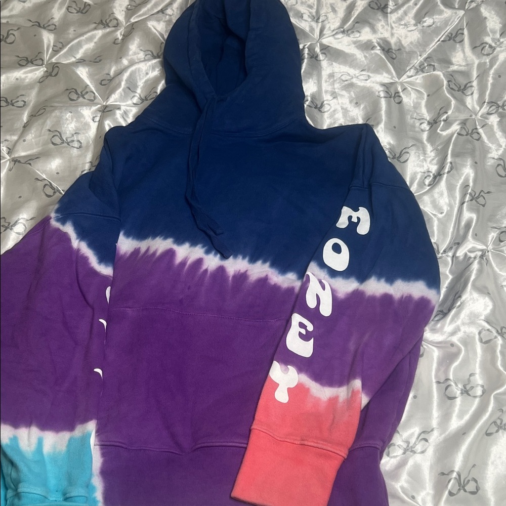 Private Label Blue and Purple Tie-Dye Hoodie